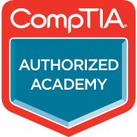 Logo CompTIA, Authorizes Academy.
